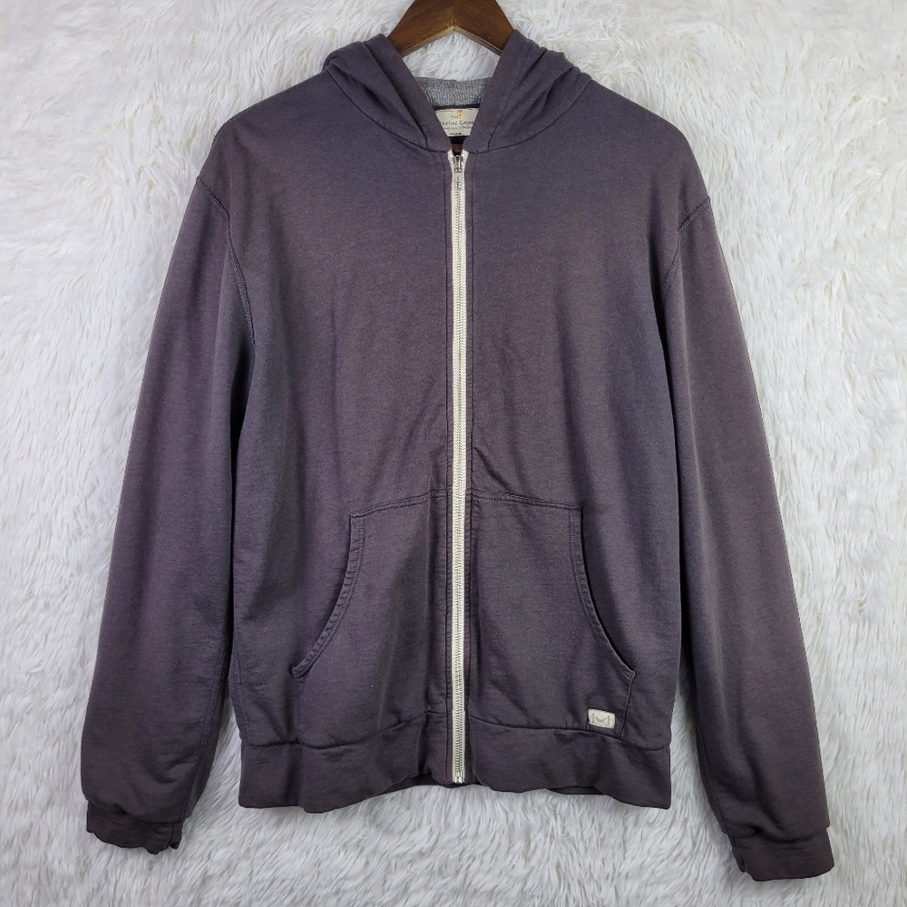 Marine Layer Gray Unisex M Full Zip Hoodie Sweatshirt Beachy Casual Normcore